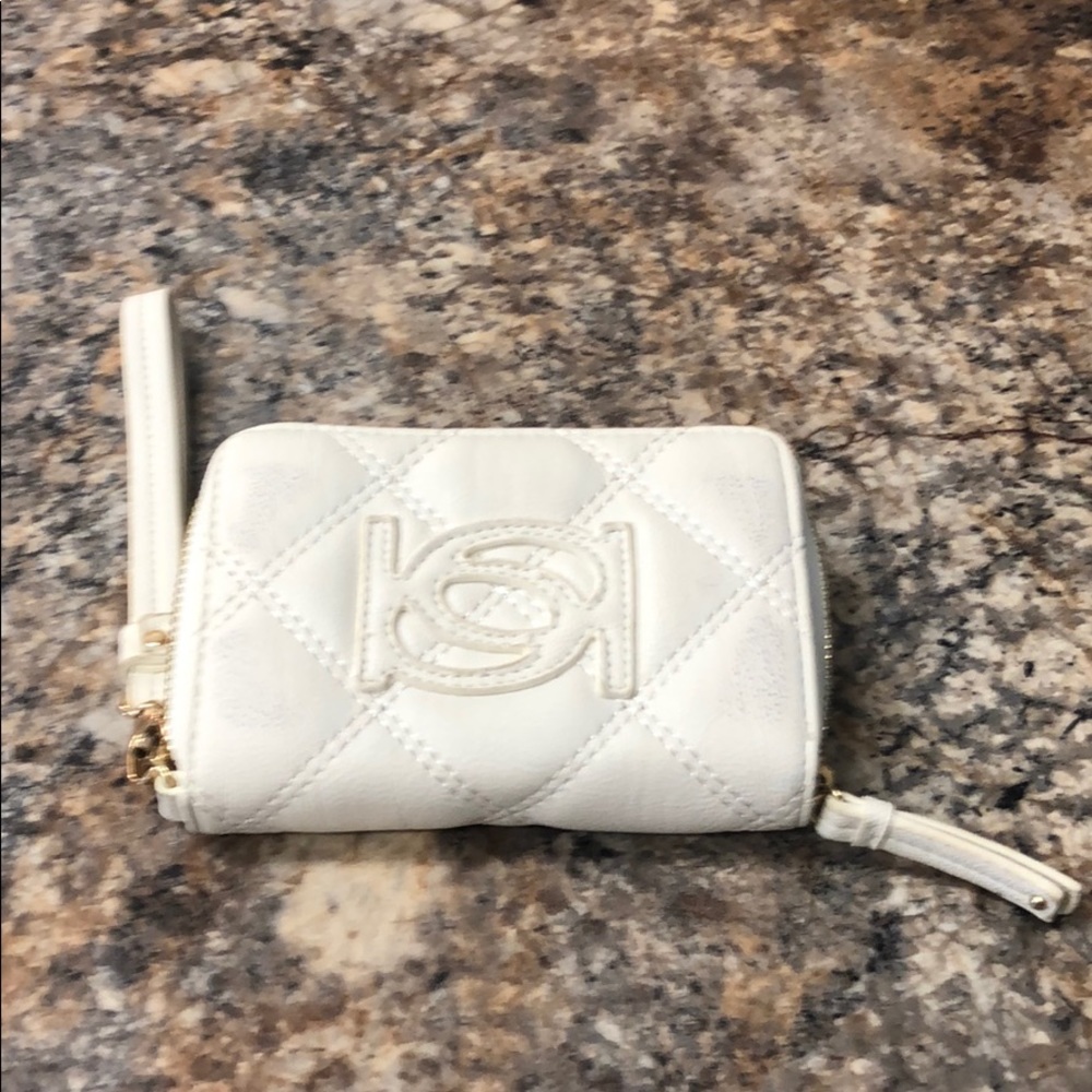White BEBE Wallet/ Wristlet